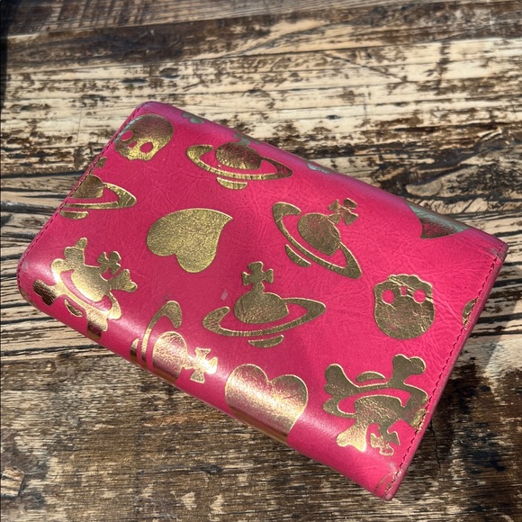 Vivienne Westwood Pink Gold Leather Wallet - Picture 2 of 8